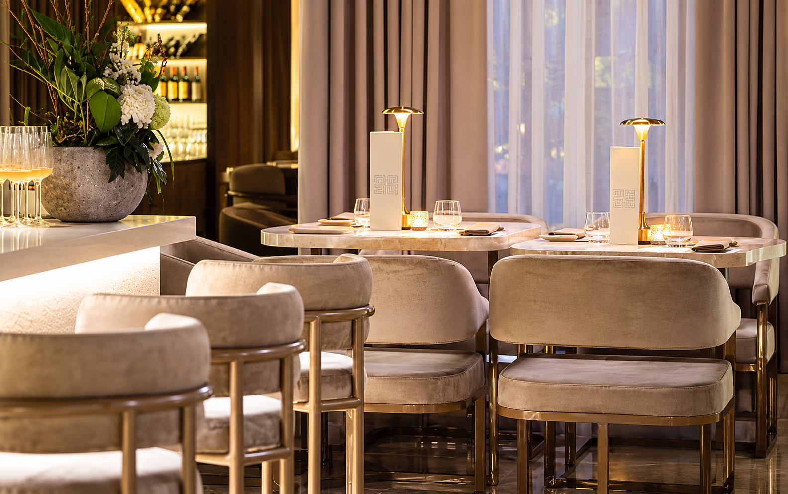 Taupe — Dining-space detail