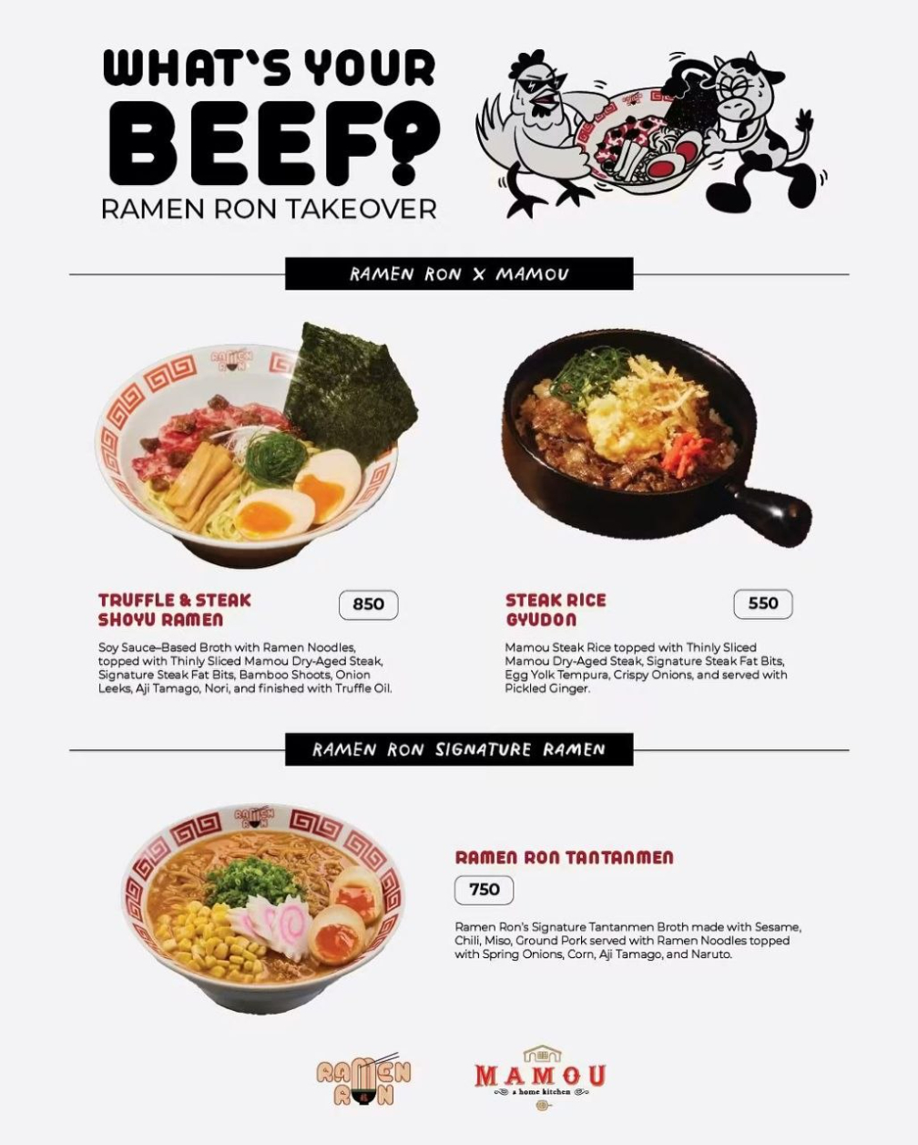 Ramen Ron (Makati) — Menu reference